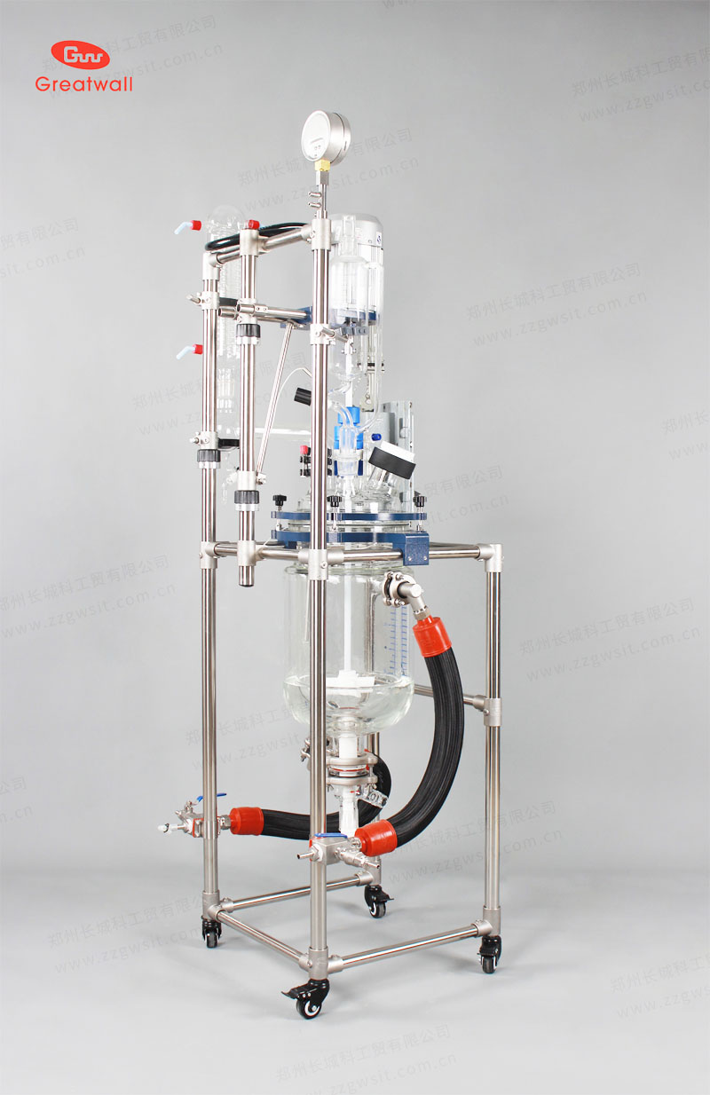 玻璃反應釜后視圖